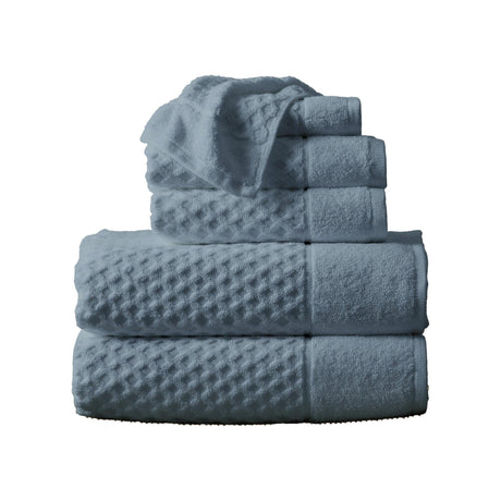 Cotton diamond waffle weave bath towel set - grayson collection