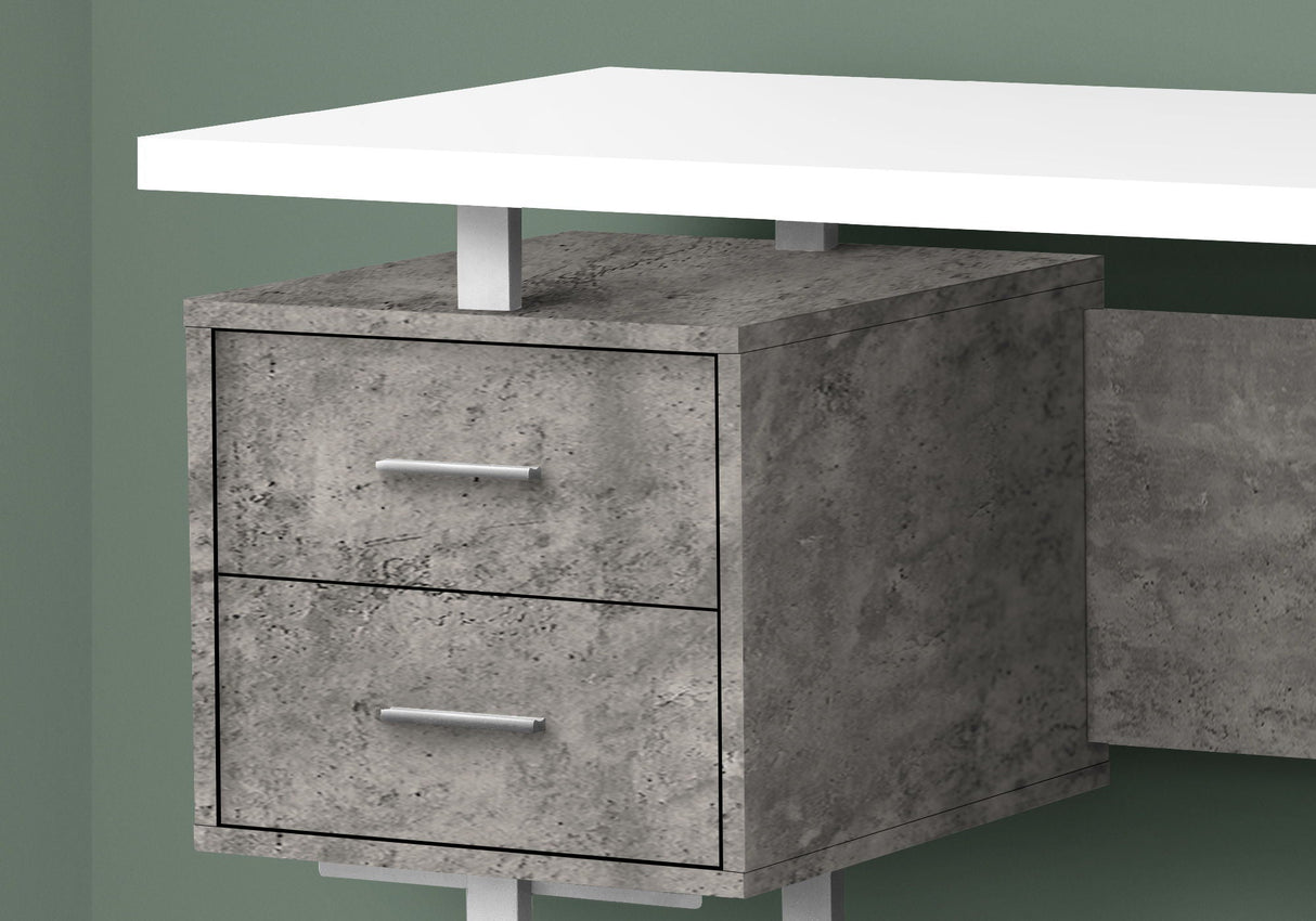Computer Desk For Home Office, Laptop, Left, Right Set-Up, Storage Drawers, Contemporary & Modern