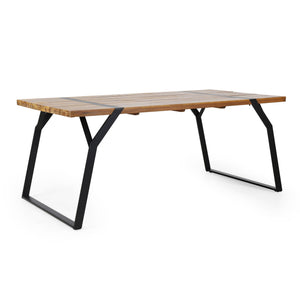 Zora - Dining Table Industrial & Iron Table - Black