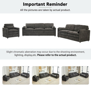 Cozy Upholstered Sofa Set For Living Room