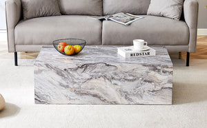Elegant Grey Stone Pattern Coffee Table