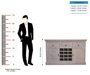Wine Storage Unit - Gray Ash