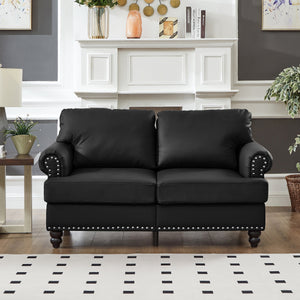 59.5" Modern Classic Design Loveseat Leather Couch