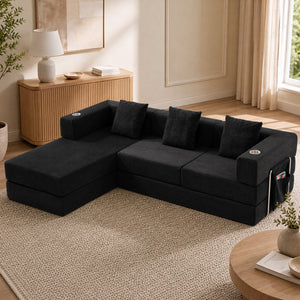 108" Modular Sectional Sofa with L-Shape Chaise