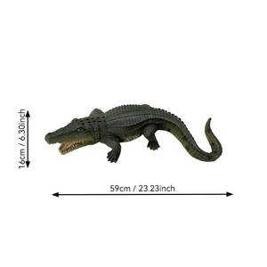 23' Simulated Crocodile Garden Statue, Resin Animal Ornament