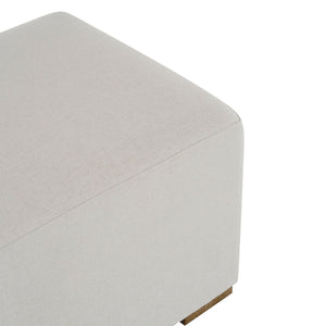 Simple Long Ottoman For Living Room - White