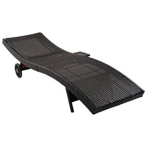K&K 80'' Patio Wicker Chaise Lounge Chairs Set of 2