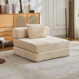 Convertible Floor Sofa Bed With Fixed Shape Frame For Living Room