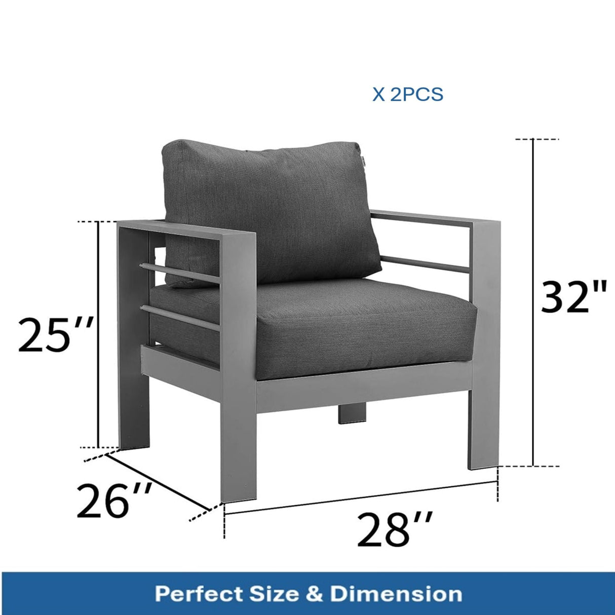 Outdoor Patio Set, All-Weather & Thick Cushions