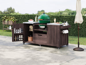K&K 66.5' Outdoor Kitchen Island for Big Green Egg Grills