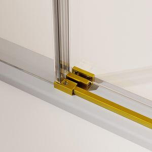 Frameless Single Sliding Shower Doors With Towel Rail & Handle