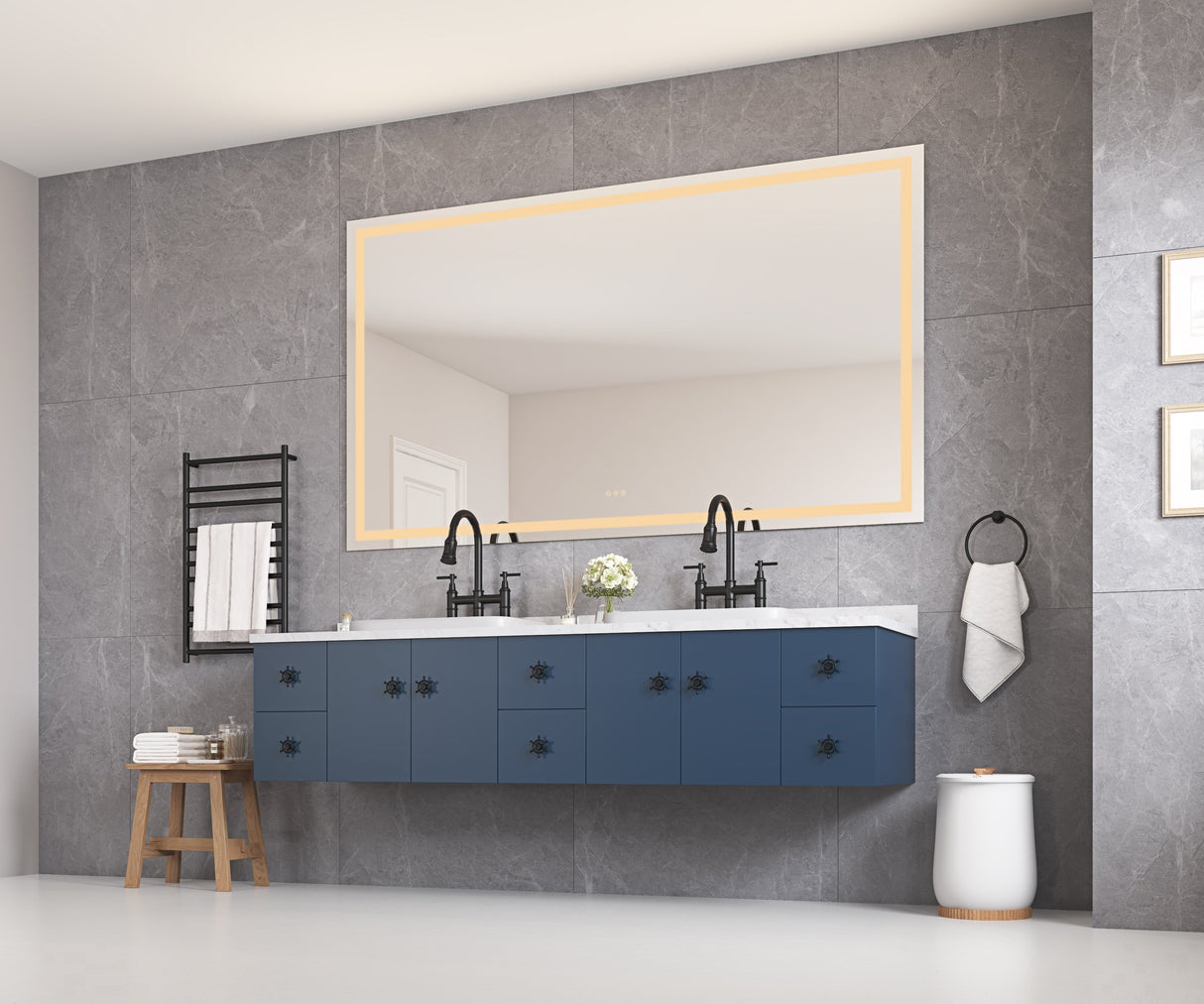 84 x 48 Inch LED Bathroom Mirror
