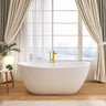 65 Inch Artificial Stone Solid Surface Freestanding Bathroom Bathtub