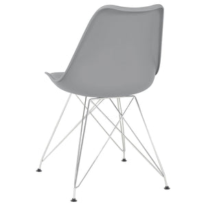 Padded Side Chair And Soft Upholstered Seat (Set of 2) - Gray