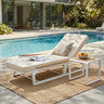 3-Piece Adjustable 5-Position Outdoor Chaise Lounge Set