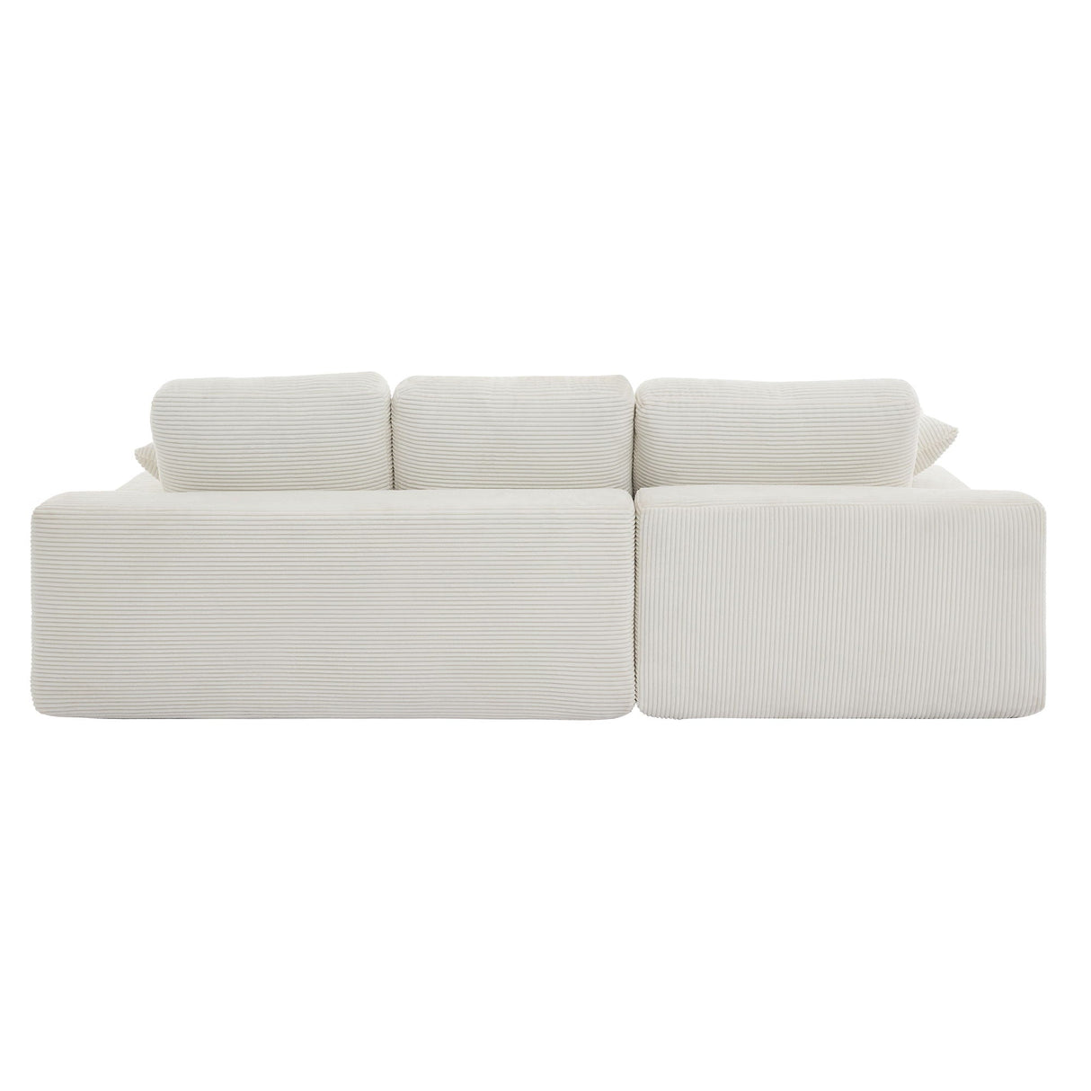 Compressed Sofa With 3 Back Cushions, 2 Throw Pillows