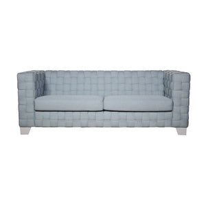 Saree - Sofa - Light Teal Chenille & White