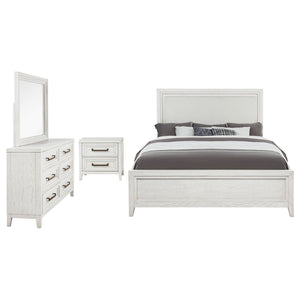 Marielle 4-piece Eastern King Bedroom Set Distressed White