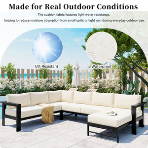 U-Style U-Shaped Outdoor Sectional Sofa Set