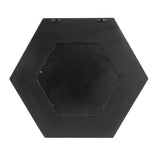 Hexagon Mirror With Natural Wood Frame