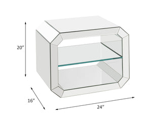Dominic - 20" Accent Table - Mirrored
