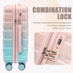 14"/20" 2-Pcs PC Spinner Wheel Carry On Luggage Set