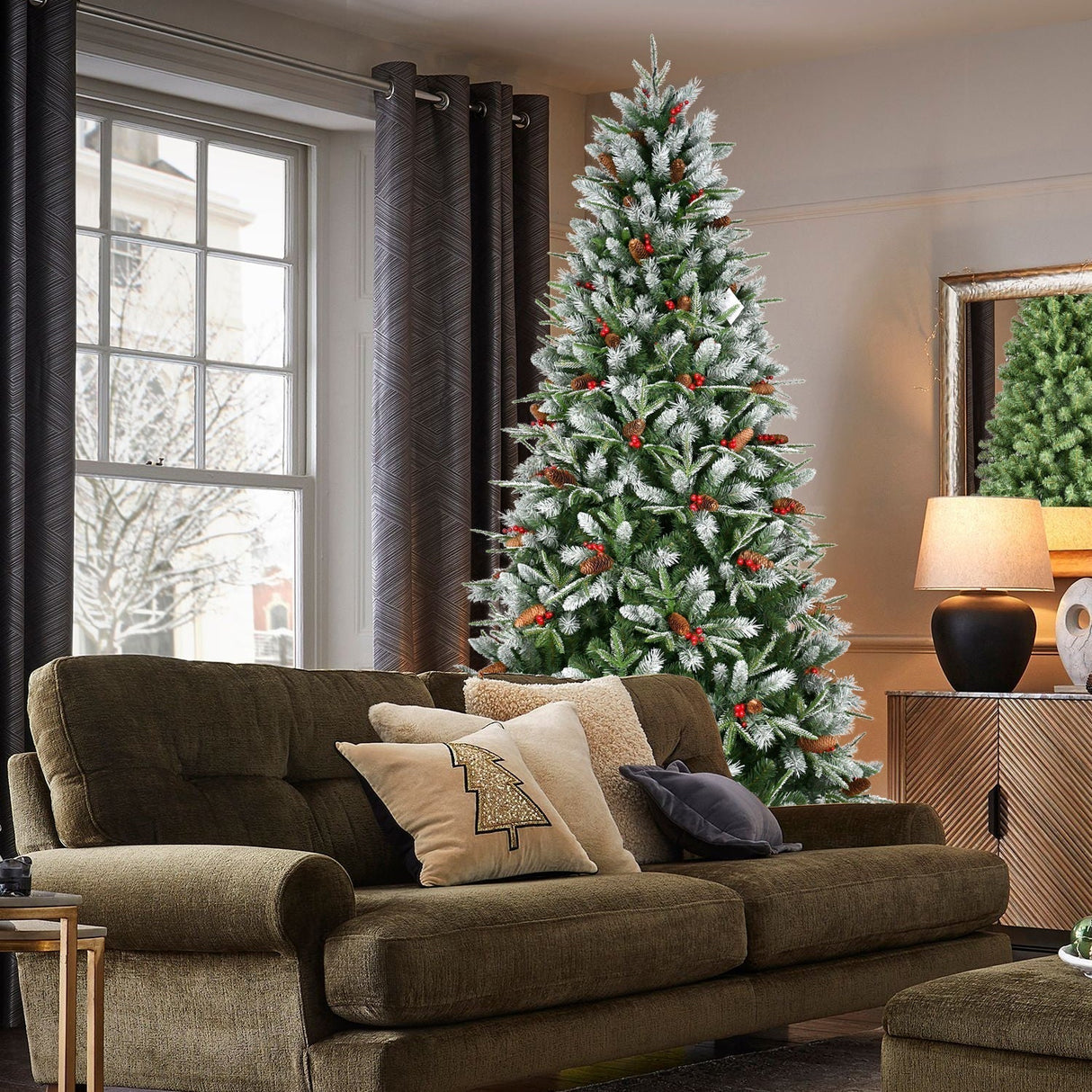 7.5-Foot Snow-Tipped Woodland Christmas Tree