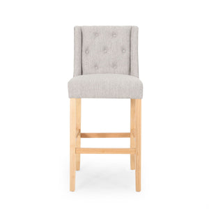 Vienna - Contemporary Fabric Tufted & Wingback Counter Stools (Set of 2)