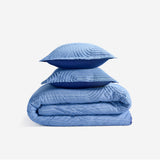 BedGear Performance Duvet Set, King - Stonewash Blue/Racetrack