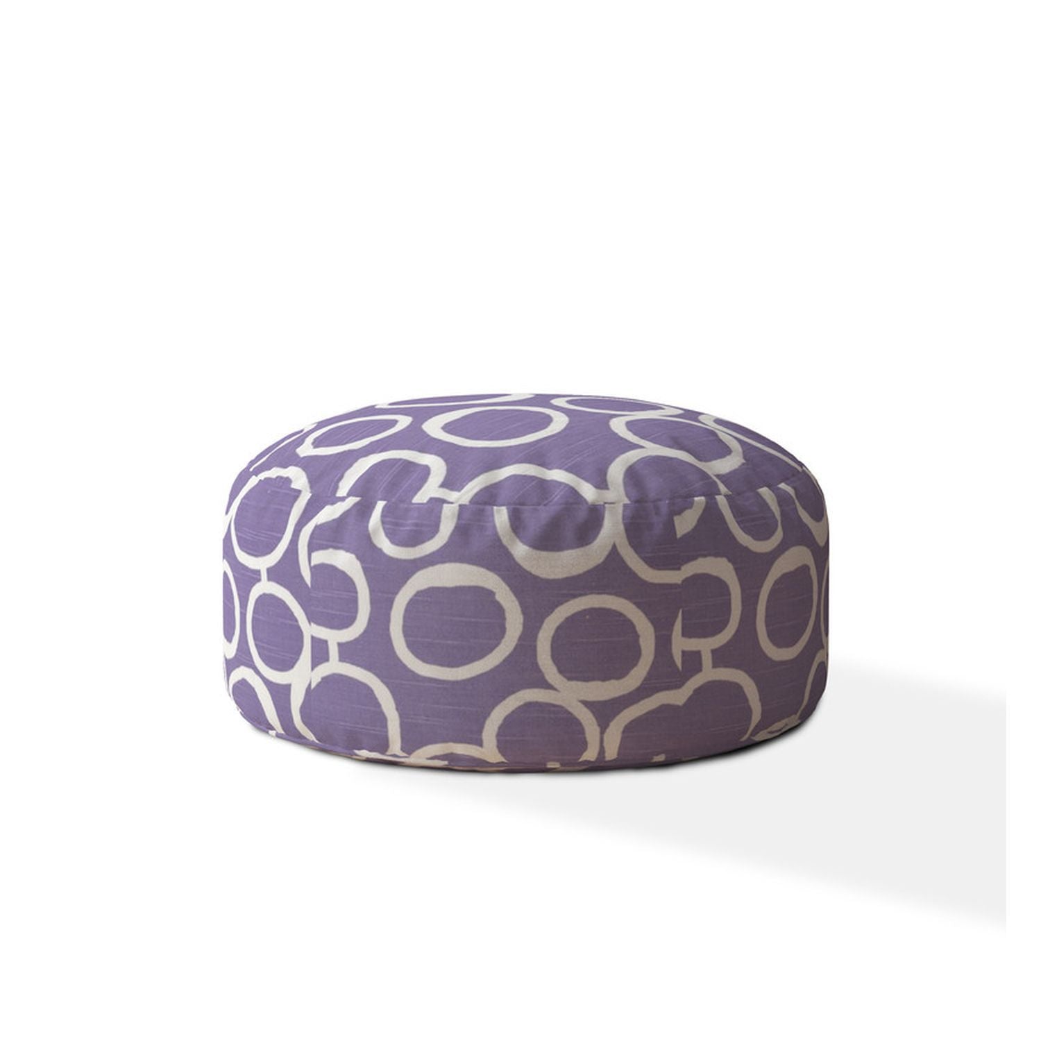 Indoor-BUBBLE-Med-Purple-Round-Zipper-Pouf-Cover-Only-24in-dia-x-20in-tall-