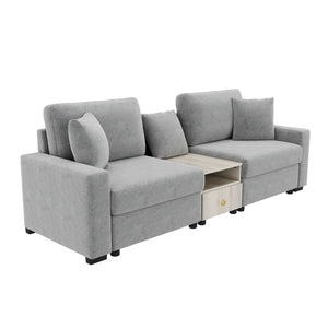 Modular Sofa Couch With Storage Armrest And Center Console