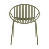 Patio Dining Chairs Stackable Chairs with Breathable Design (Set of 2)