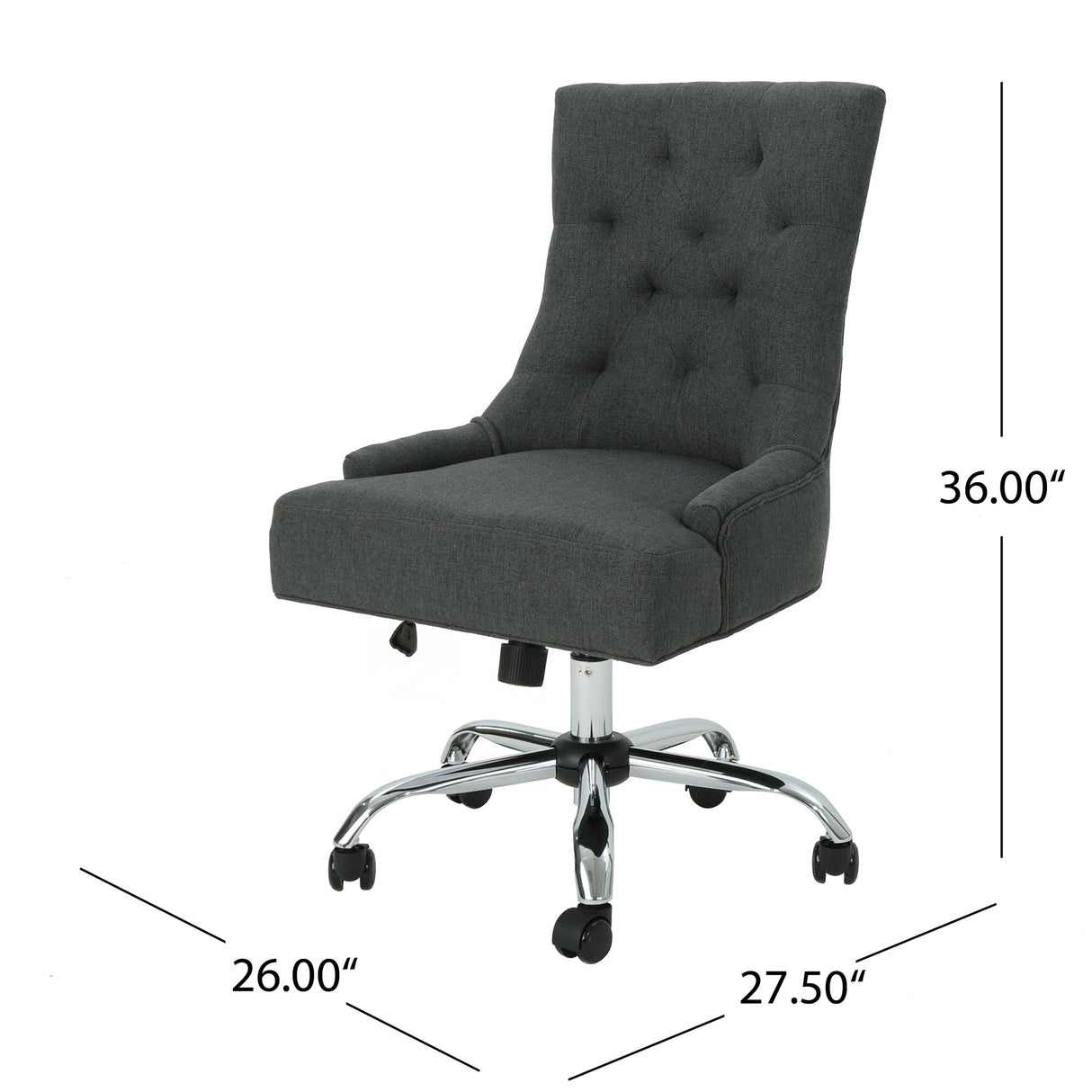 Tufted Swivel Office Chair with Adjustable Comfort