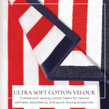 Oversized Striped Border Cabana Beach Towel - Santa Cruz