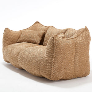 Comfortable Dual Beanbag Chair With High Resilience Foam Core For 2 People