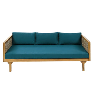 Claremont 3 Seater Daybed Teak Acacia Wood Water Resistant Cushions