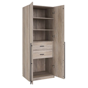 Lee - Free Standing Wardrobe Closet With Drawers And Shelves
