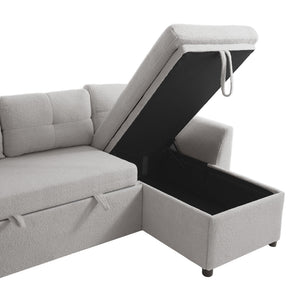 U-Shaped Sectional Sofa Bed With Storage And USB Ports