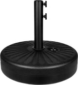 Simple Deluxe 20' Heavy Duty Patio Market Umbrella Stand with Steel Holder Water Filled for Outdoor, Lawn, Garden, 20inch, Round Base