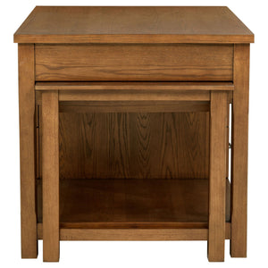 Mayfair 3-piece Kitchen Island with Extension Table Dark Oak