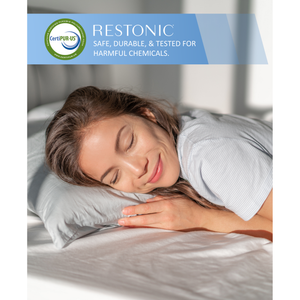 Restonic ComfortCare Hybrid Firm Mattress & 12-Piece Premium Comfort Bedding Pack - Queen Size