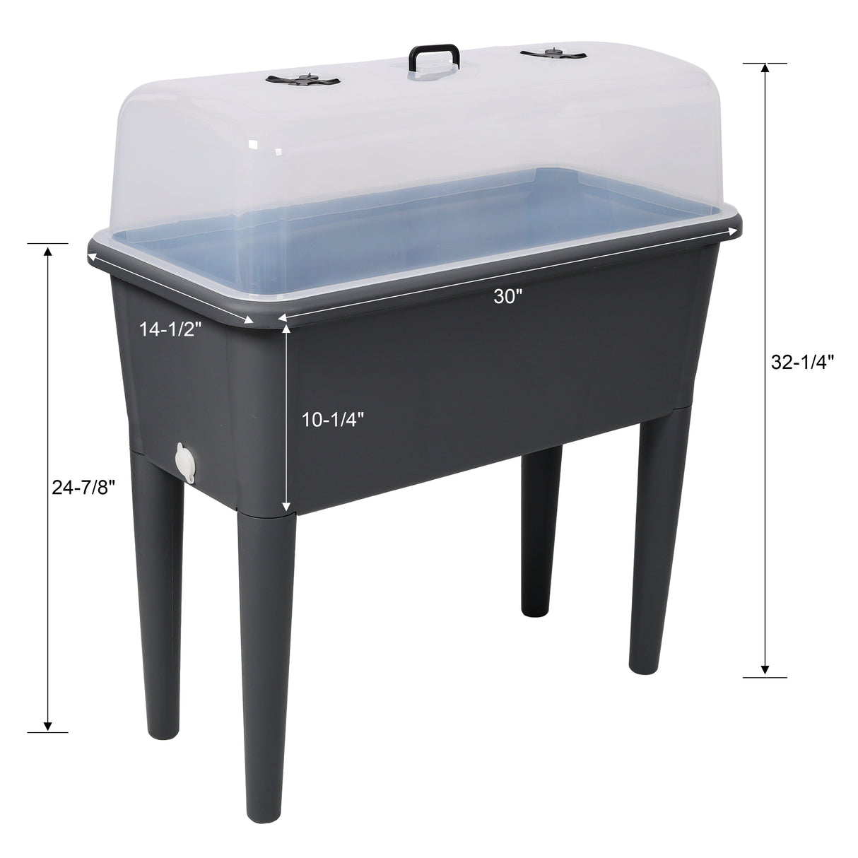 2 Piece Raised Garden Bed with Ventilated Lid