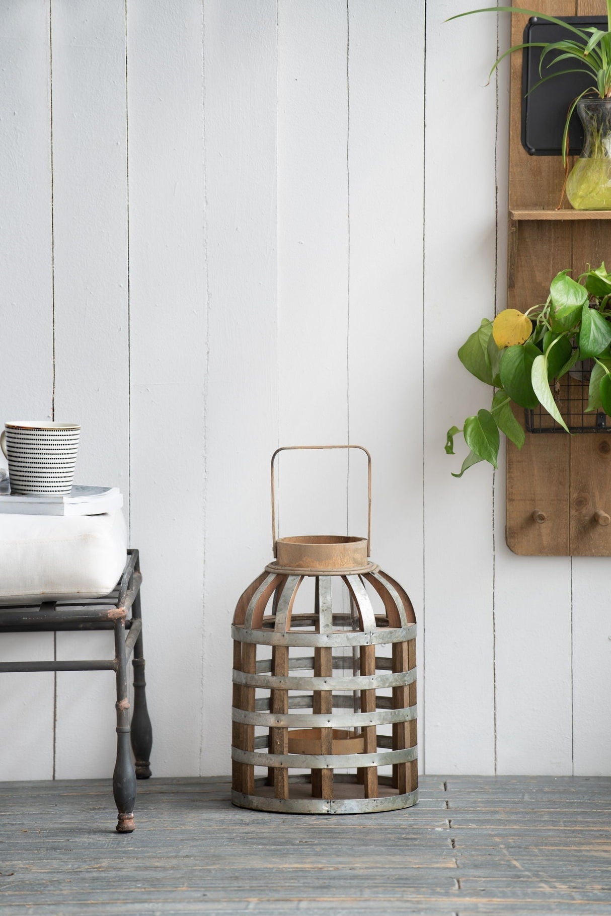 Decorative Lantern With Handle Wooden Lantern For Indoor Outdoor Home Garden Wedding
