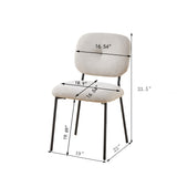 Modern 4-Person Dining Set with Bamboo & MDF Table and Fabric Chairs