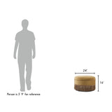 Yolanda 24" Round Upholstered Accent Ottoman