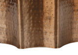 Artifact End Table with Scalloped Design and Hammered Texture