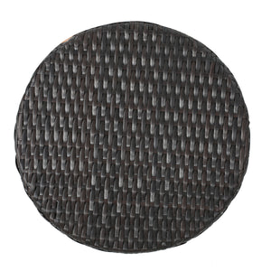 Outdoor 16-Inch Multi-Brown Wicker Hourglass Side Table