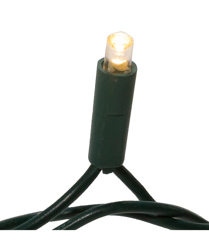 50-Light 5mm Warm White Twinkle LED Green Wire Light Set