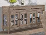Buffet with Glass Cabinet Doors