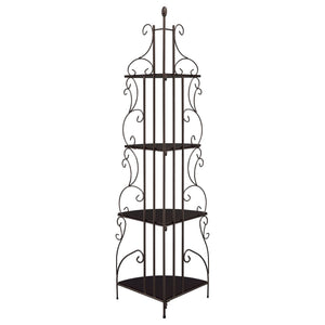 4 Shelf Corner Bookcase - Cappuccino